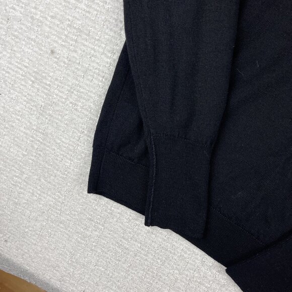 VTG Black Wool V-neck Pullover Sweater Jack Fraser Men 38  97cm Made in England - Picture 4 of 16